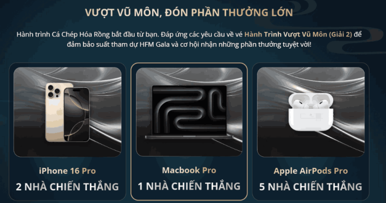 Hóa Rồng cùng HFM Gala: Vượt vũ môn, rinh quà khủng 5 Tier 2