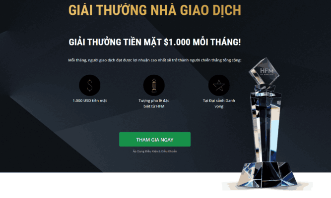 Trở thành nhà giao dịch hàng đầu với giải thưởng lên đến $1.000 từ HFM 2 Giải thưởng Nhà giao dịch của sàn HFM