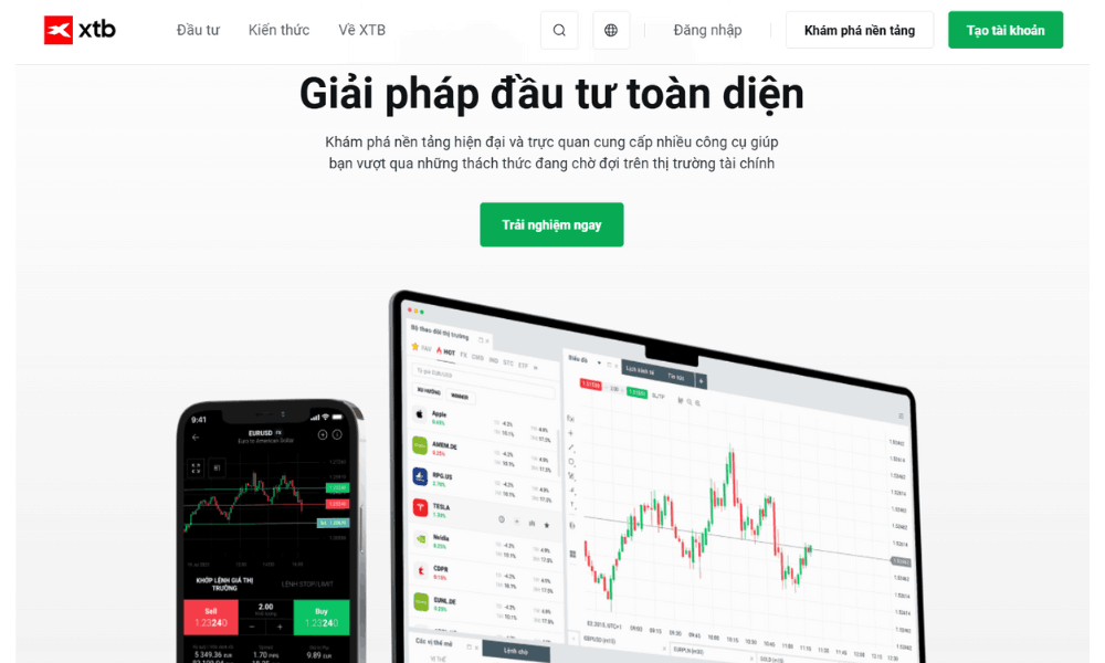 Sàn XTB có lừa đảo không? Đánh giá chi tiết sàn XTB năm 2025 4 nền tảng giao dịch tại xtb