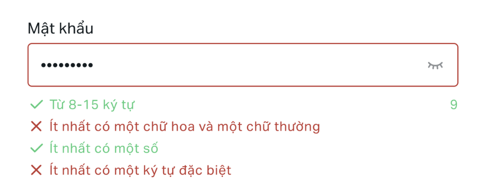 Khắc phục các sự cố thường gặp khi đăng ký tài khoản sàn Exness 5 Tạo mật khẩu theo đúng yêu cầu của sàn