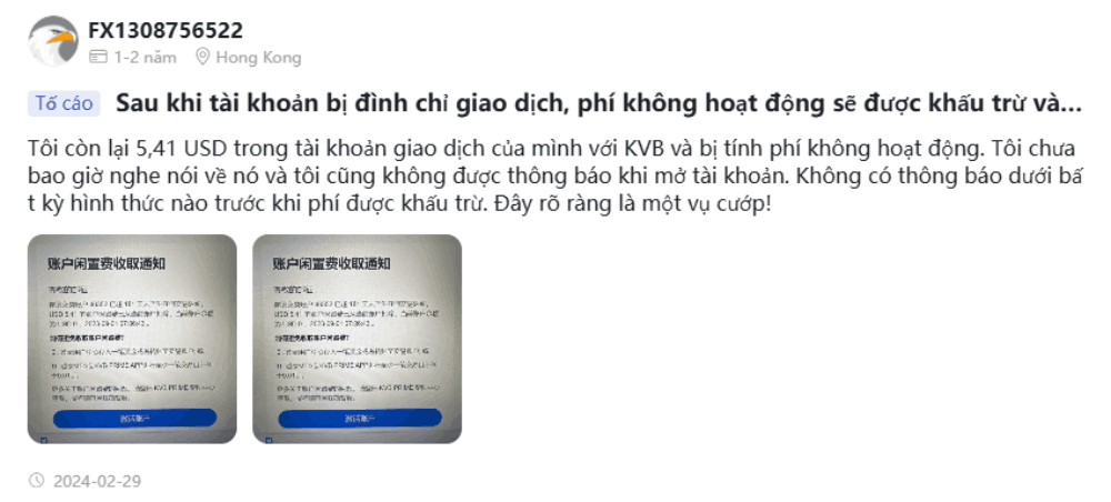 Sàn KVB Prime có uy tín không? Thực hư tin đồn sàn KVB Prime lừa đảo 5 Sàn tự ý trừ phí hoạt động (1)