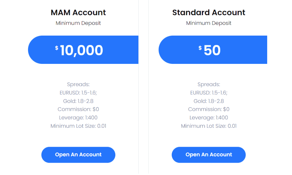 Sàn AIMS có lừa đảo không? Đánh giá chi tiết sàn AIMS năm 2025 3 các loại tài khoản sàn aims