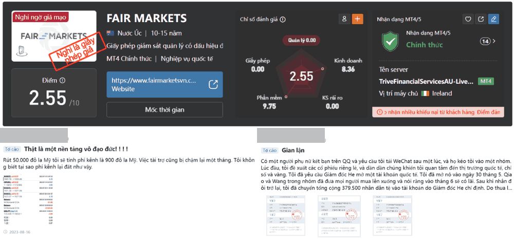 Đánh giá sàn FairMarkets