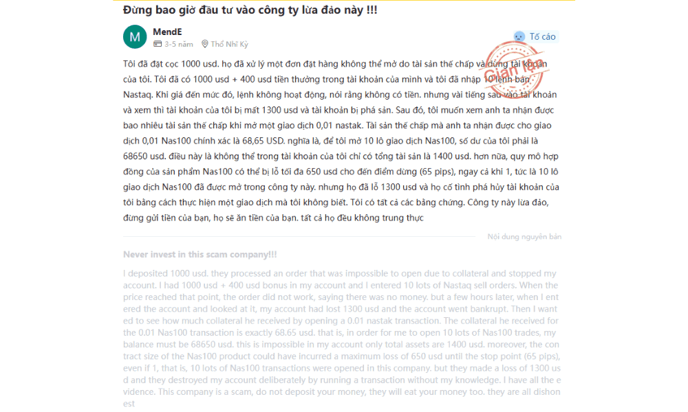 sàn superforex gian lận trong giao dịch