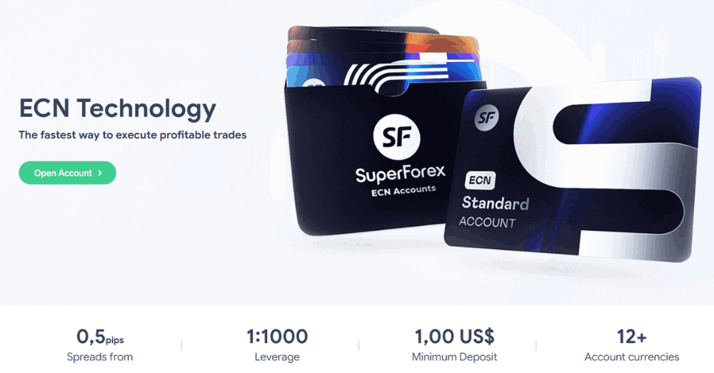 tài khoản ecn sàn superforex 