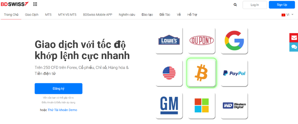 Website sàn BDSwiss