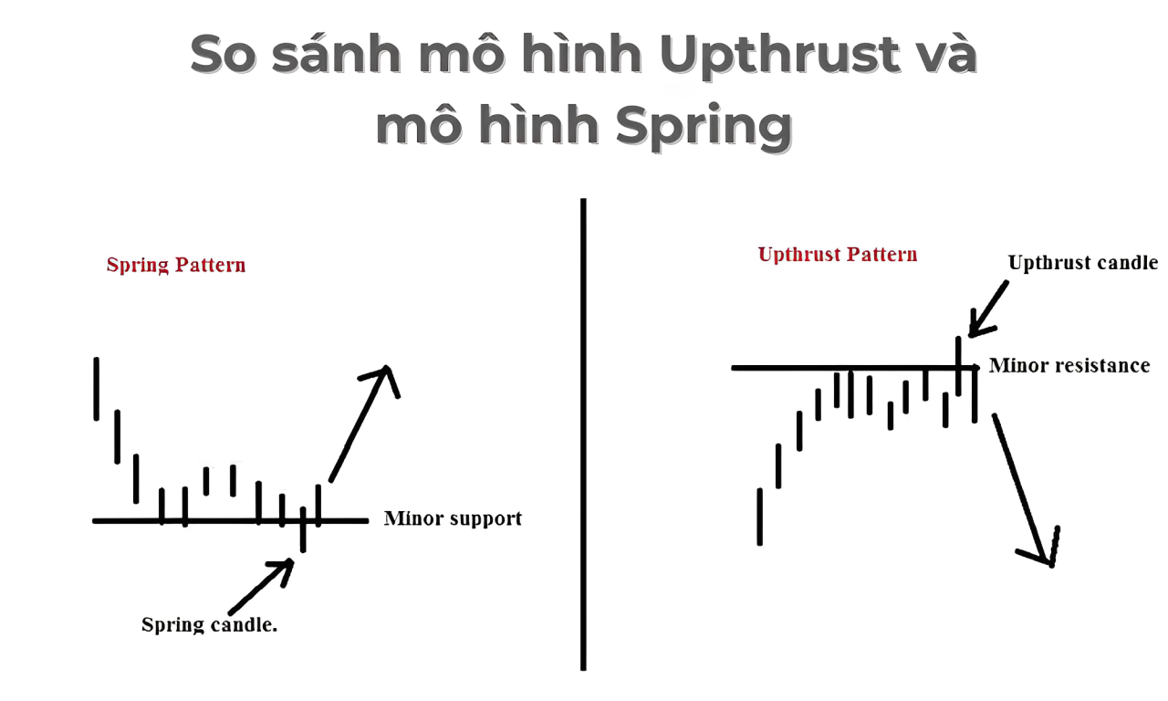 Mô hình Upthrust và Spring là gì? So sánh 2 mô hình giao dịch này 4 So sánh mô hình Upthrust và mô hình Spring