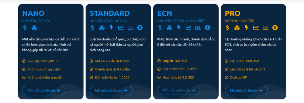 Sàn Onebid có uy tín không? Đánh giá sàn Onebid mới nhất 2025 3 Các loại tài khoản sàn Onebid