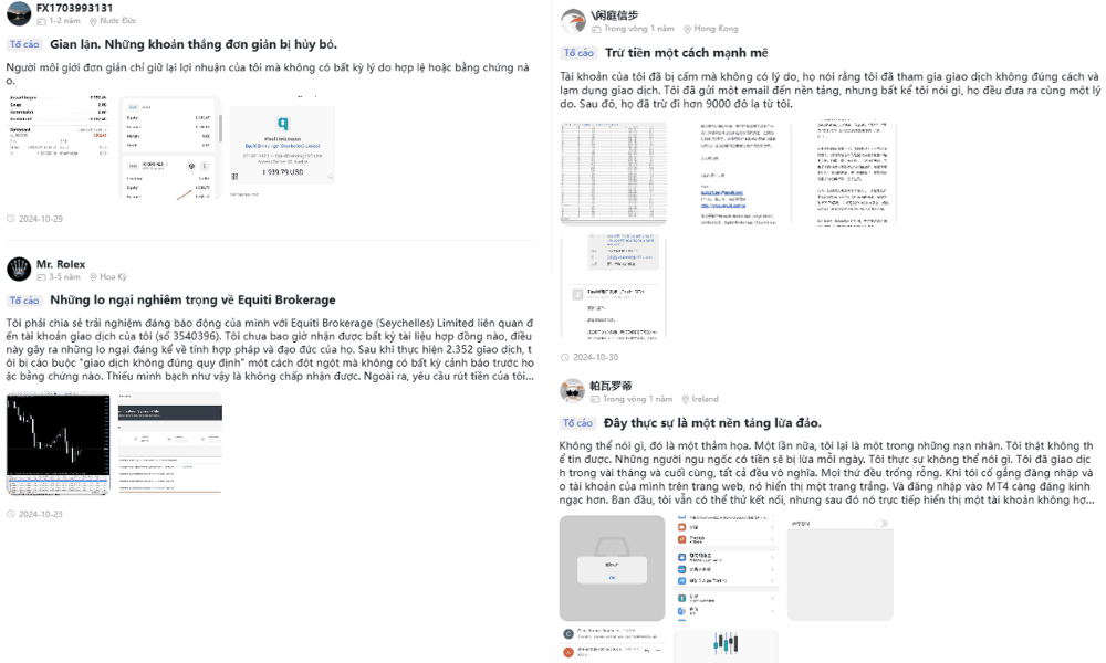 Đánh giá sàn Equiti từ người dùng trên WikiFX