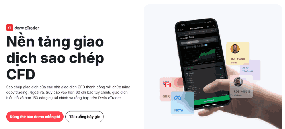 Sàn Deriv có lừa đảo không? Đánh giá chi tiết sàn Deriv năm 2025 5 Nền tảng cTrader tại sàn Deriv