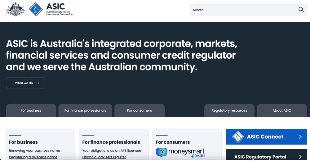 Giấy phép ASIC là gì? TOP 3 sàn Forex đã được cấp giấy phép ASIC 2 Website ASIC