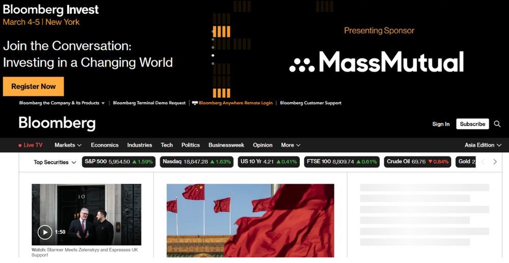Bloomberg là gì? Có nên sử dụng thông tin từ Bloomberg để giao dịch? 2 Website Bloomberg