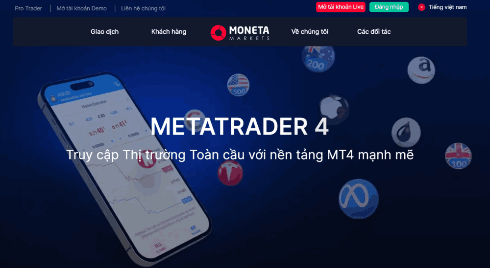 Sàn Moneta Markets có uy tín không ? Đánh giá sàn Moneta Markets 2025 3 Nền tảng giao dịch MT4