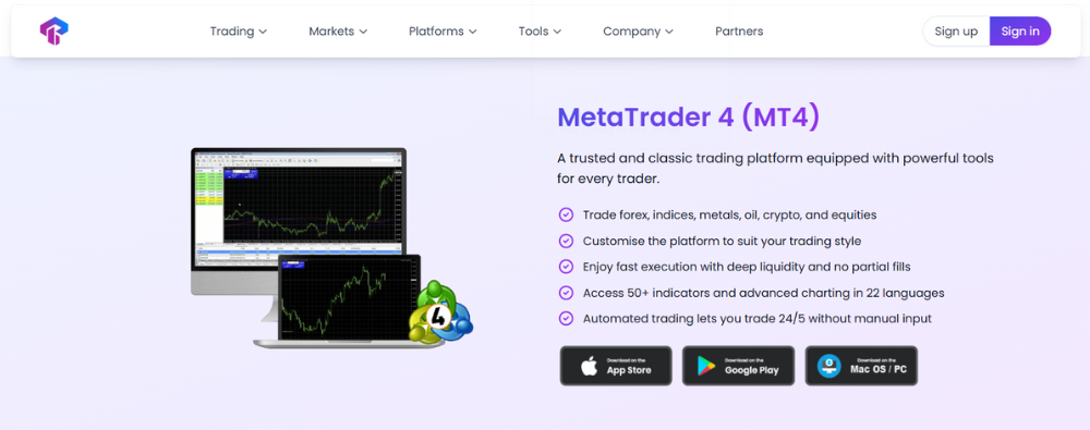 Sàn Trading Pro có uy tín không? Đánh giá sàn Trading Pro năm 2025 3 nền tảng mt4 trên sàn trading pro