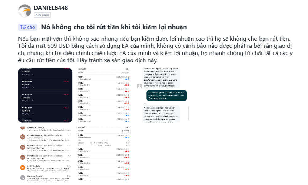 Sàn Moneta Markets có uy tín không ? Đánh giá sàn Moneta Markets 2025 5 Sàn Moneta Markets không hỗ trợ rút tiền