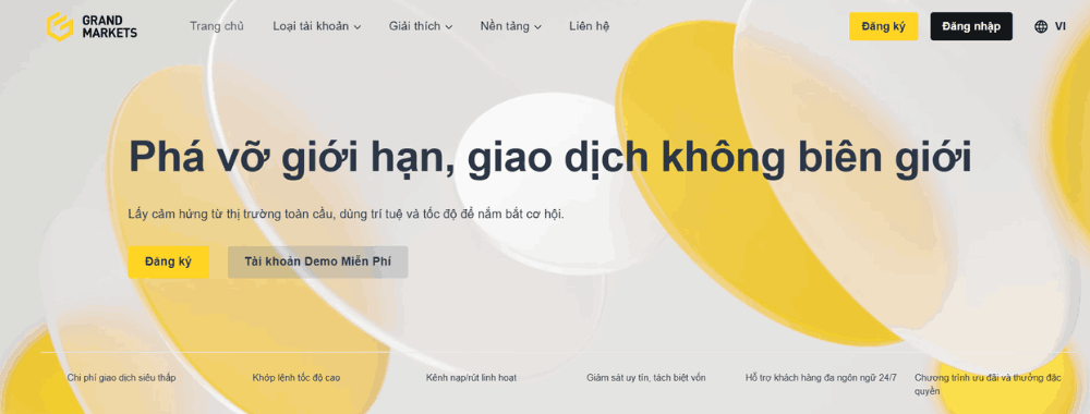 tổng quan sàn grand markets