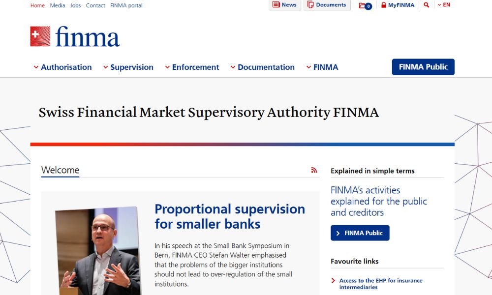 Giấy phép FINMA là gì? Chức năng và quyền hạn của FINMA 3 Website FINMA
