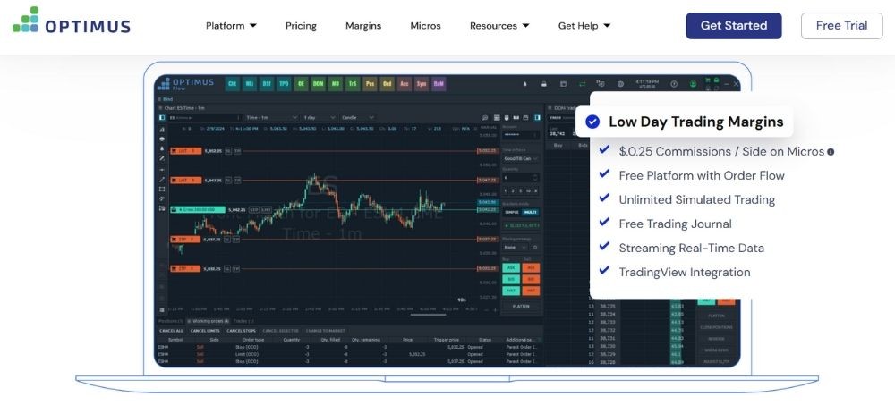 Website sàn Optimus Futures