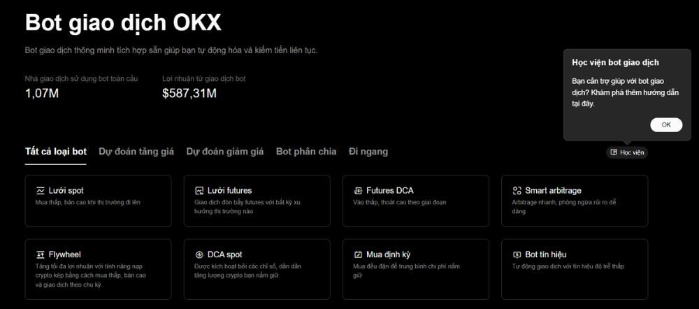 Bot giao dịch tại sàn OKX