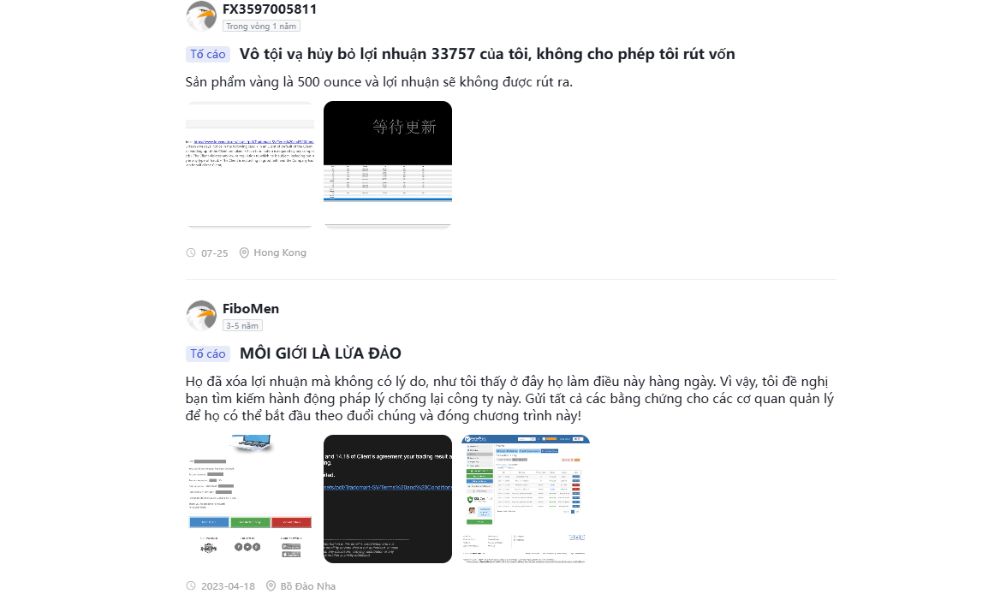 Các nhận xét tiêu cực từ nhà đầu tư