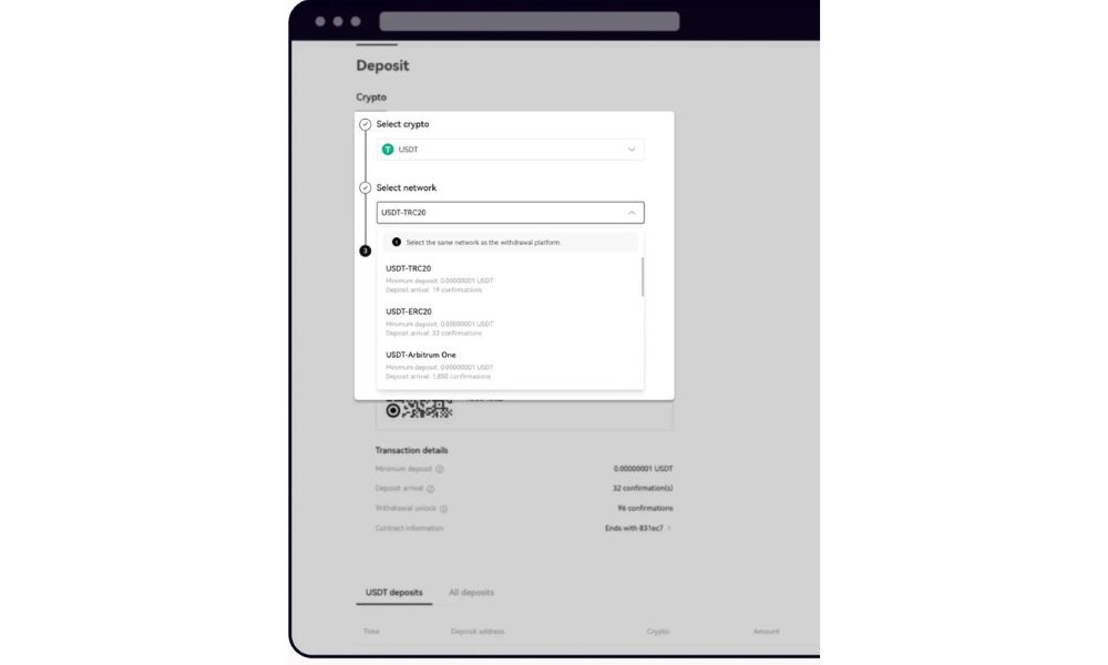 Chọn mạng lưới nạp tiền