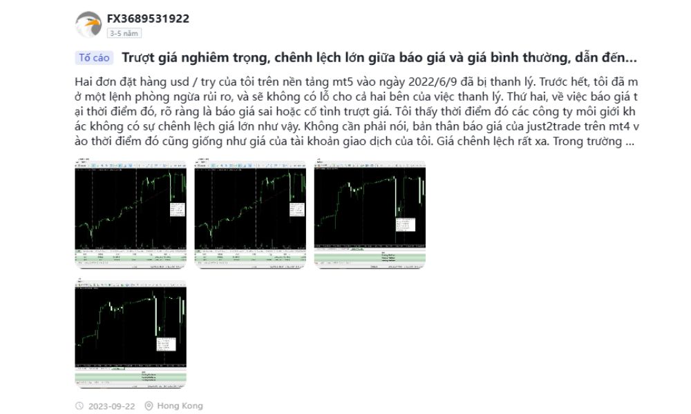 Dấu hiệu sàn Just2trade scam