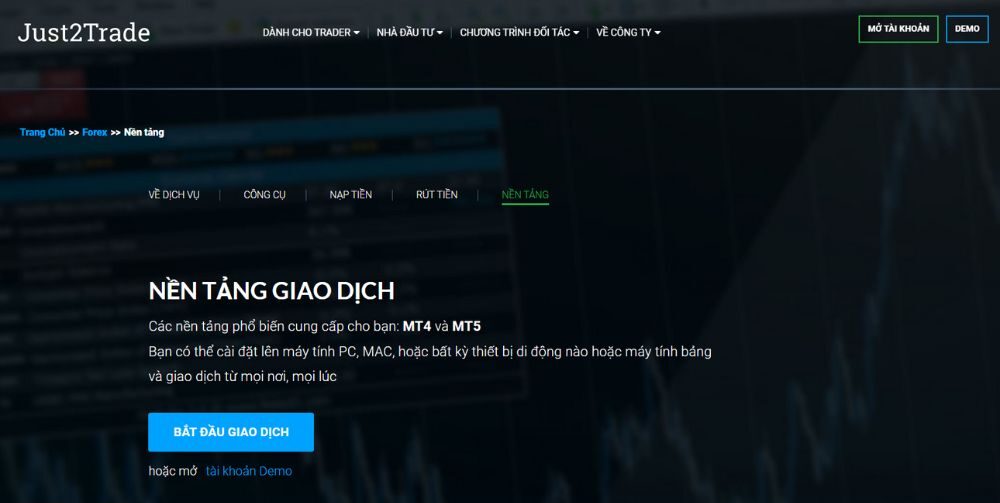 Nền tảng giao dịch mt4 và mt5