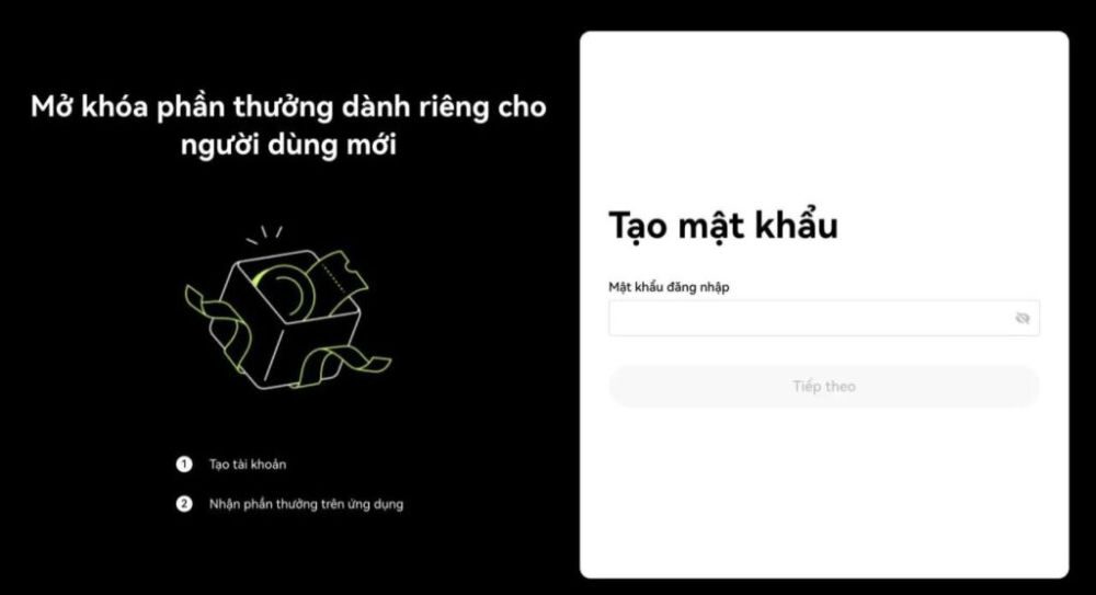 Tạo mật khẩu giao dịch