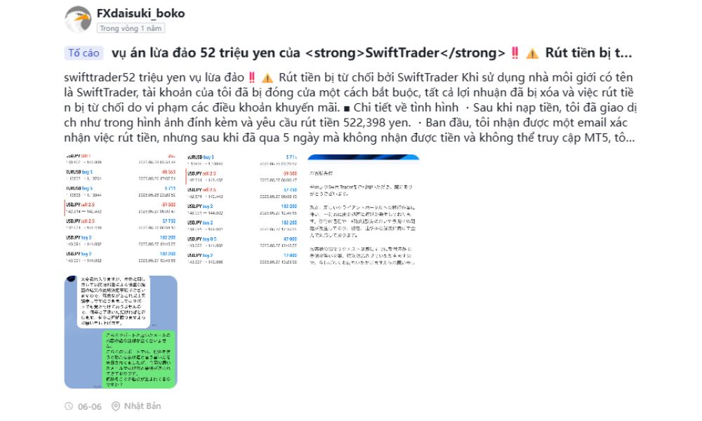 Tố cáo từ một nhà đầu tư
