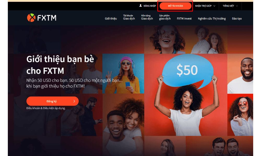 Truy cập vào trang web sàn