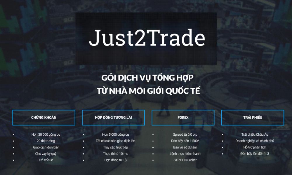 đánh giá sàn Just2trade