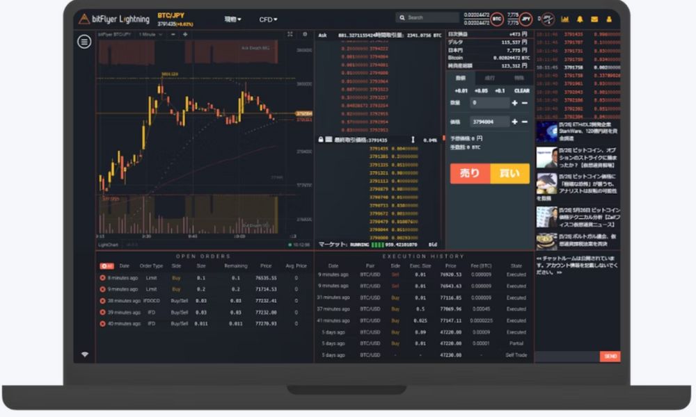Giao dịch trên sàn BitFlyer