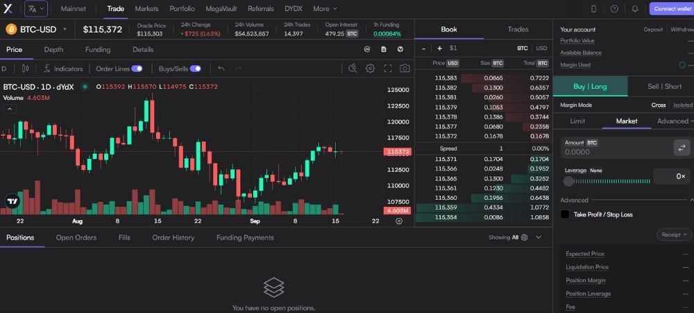 Sàn DYDX có lừa đảo không? Đánh giá mới nhất 2025 2 Website sàn DYDX