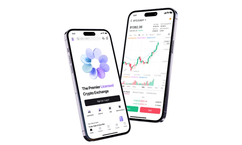 Giao diện sàn HashKey