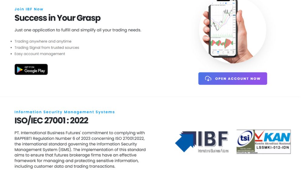 nền tảng giao dịch tại sàn ibf