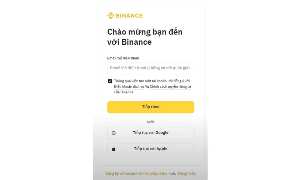 Nhập địa chỉ Email