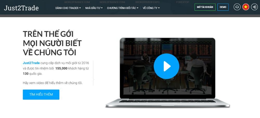 tổng quan sàn Just2trade