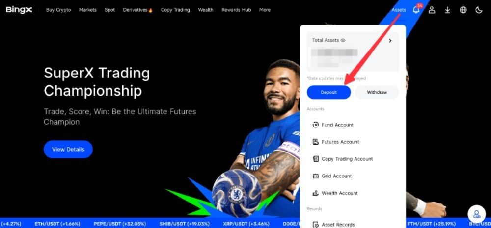 Truy cập vào website