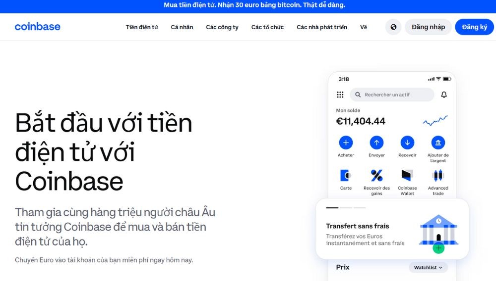 Sàn Coinbase có lừa đảo không? Đánh giá mới nhất 2025 2 Website sàn Coinbase
