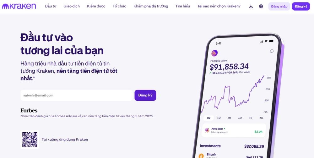Website sàn Kraken