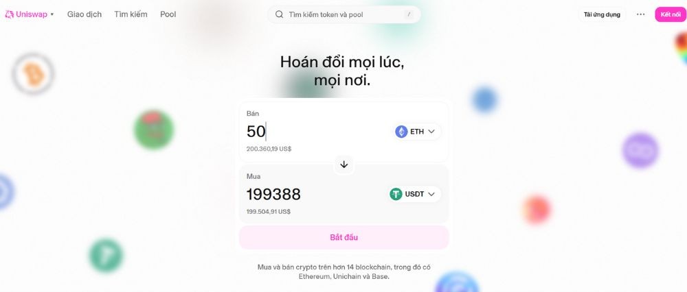 Website sàn Uniswap