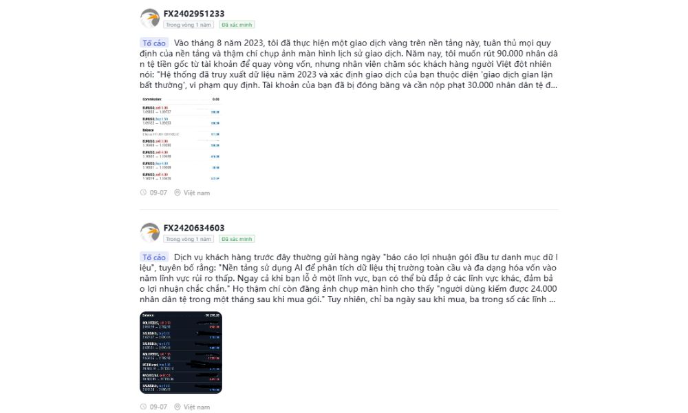 chênh lệch giá bất thường