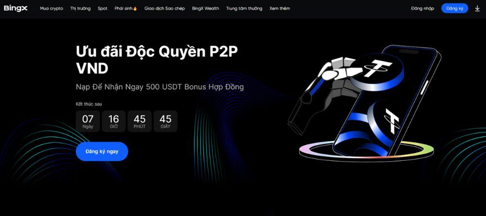 Chương trình ưu đãi độc quyền P2P VND trên BingX