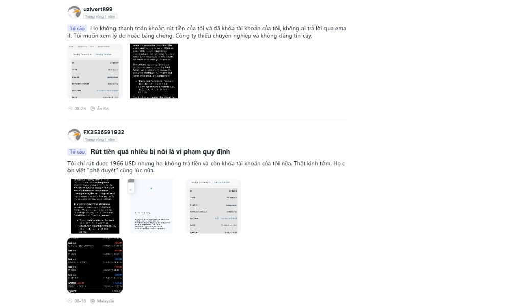 dấu hiệu lừa đảo tại sàn