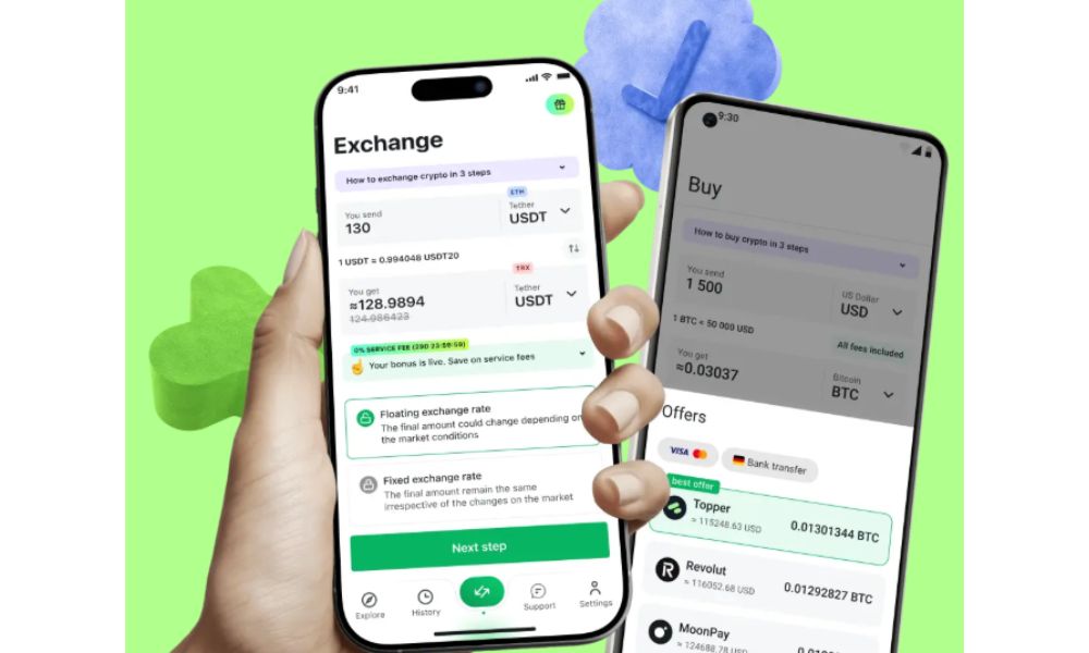 Giao dịch trên sàn Changelly