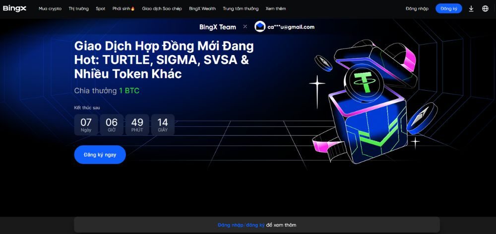 Thông tin sự kiện Giao dịch hợp đồng mới đang Hot trên BingX