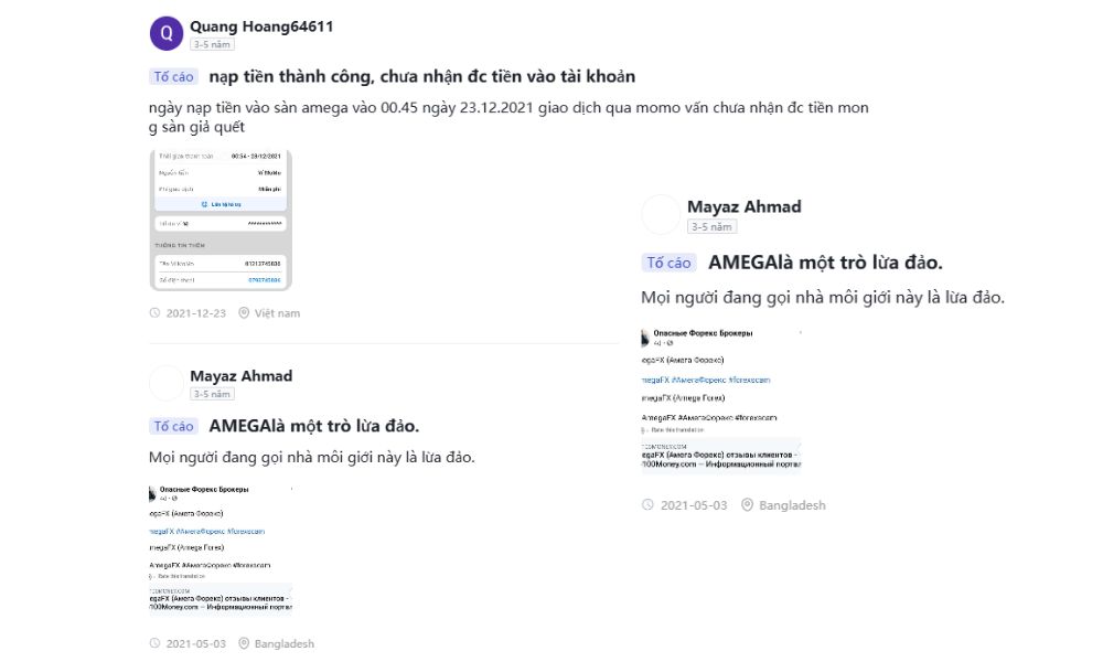 tố cáo từ các nhà đầu tư