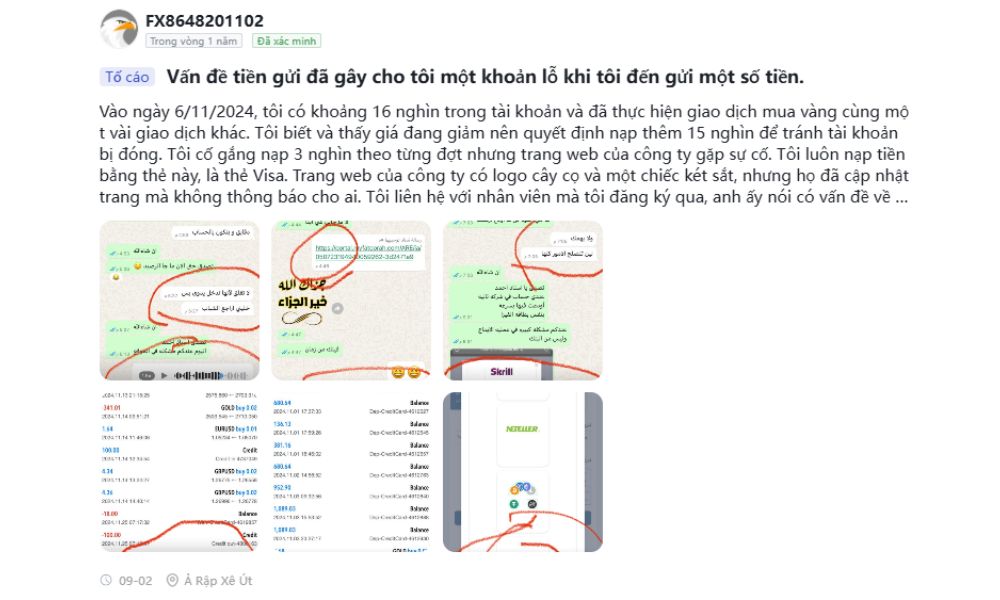 trader gặp sự cố tại sàn icm