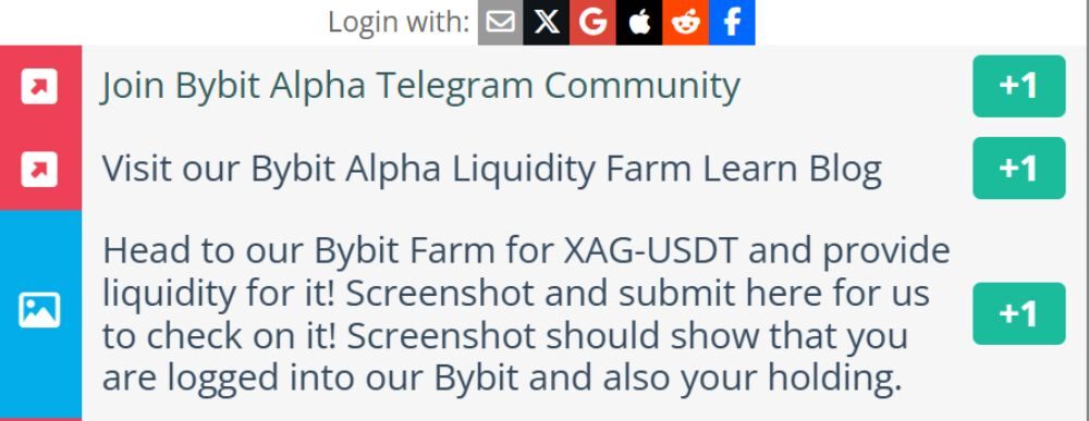 Nhiệm vụ mạng xã hội của sự kiện Bybit Alpha XAG