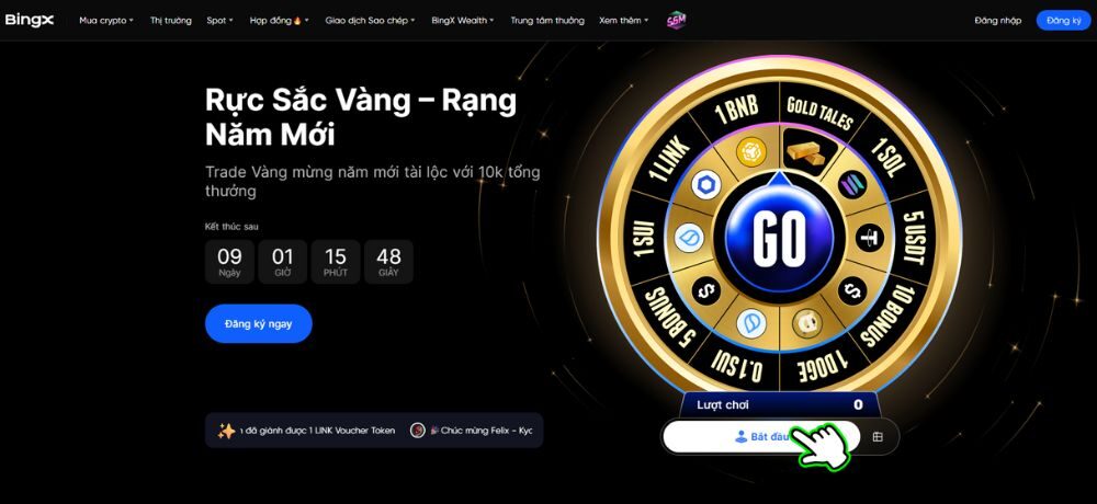 Cách săn 1.000 USDT tại sự kiện Rực Sắc Vàng - Rạng Năm Mới trên BingX 2 Thông tin chi tiết sự kiện Rực Sắc Vàng - Rạng Năm Mới trên BingX